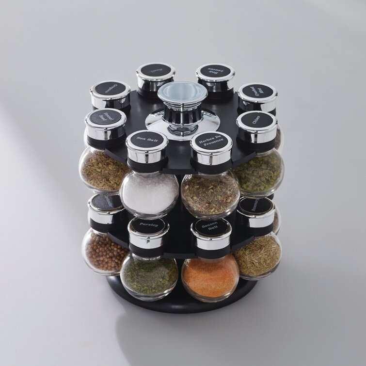 Kamenstein Ellington Revolving Tower with Free Spice Refills for 5 Years 16 Jar